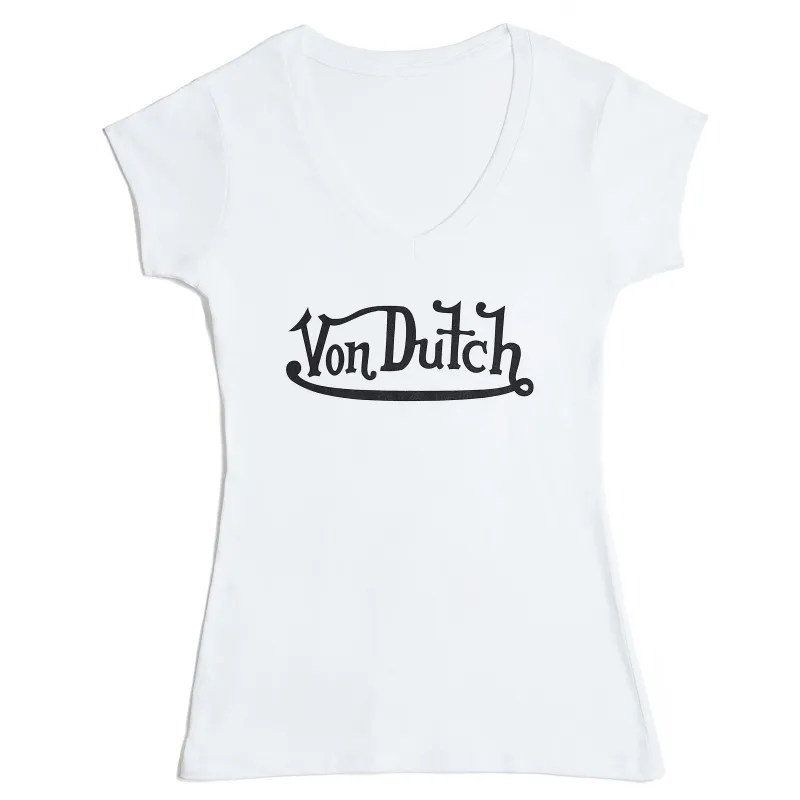 Originals Black on White V Neck sold by Von Dutch