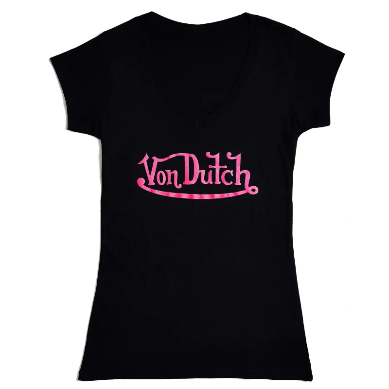 Originals Pink on Black V Neck sold by Von Dutch