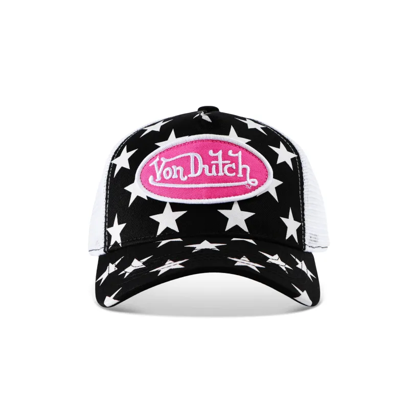 Americana Trucker Hat - Black & Pink made by Von Dutch