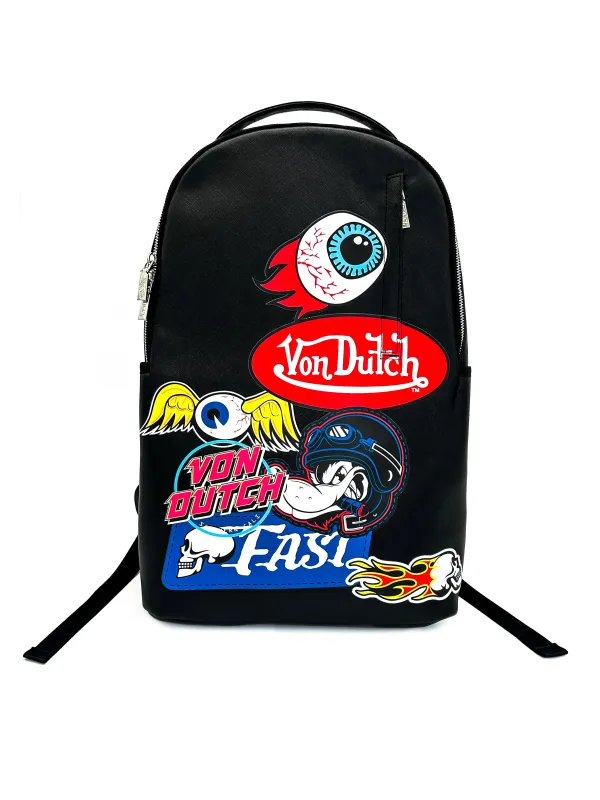 Von Dutch Large Multi-Flying Eye Backpack sold by Von Dutch