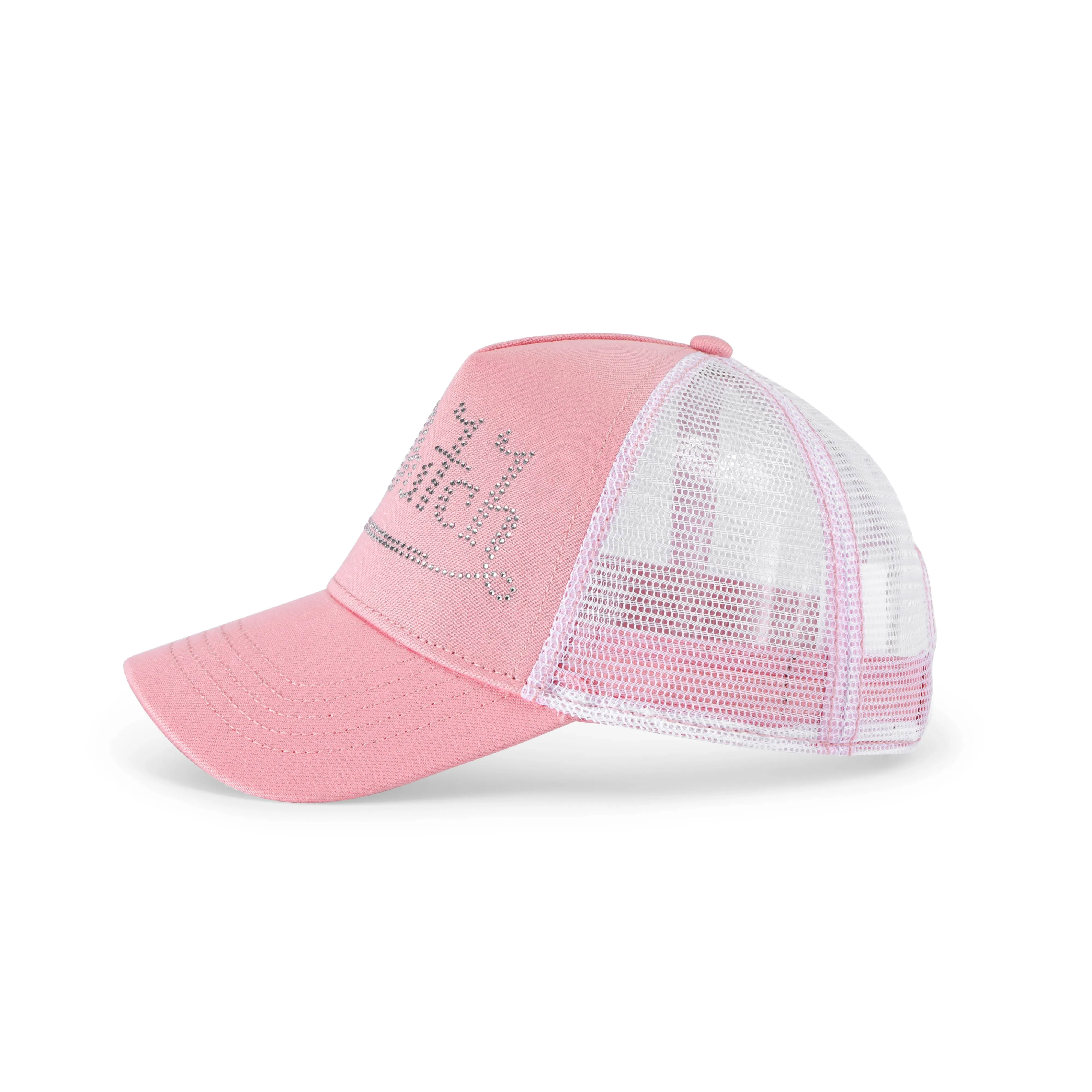 Rhinestone Trucker Hat - Pink with White Rhinestones sold by Von Dutch product image thumbnail 2