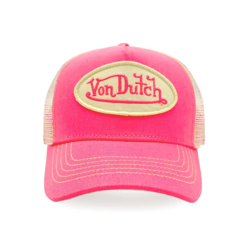 Pink & Grey Classic Trucker Hat made by Von Dutch