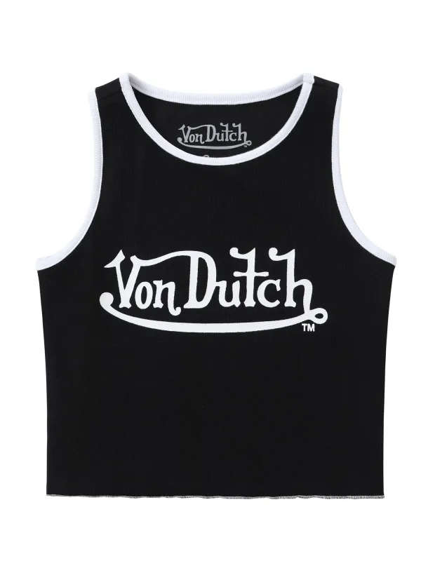 Women's Ribbed Crop Tanks sold by Von Dutch