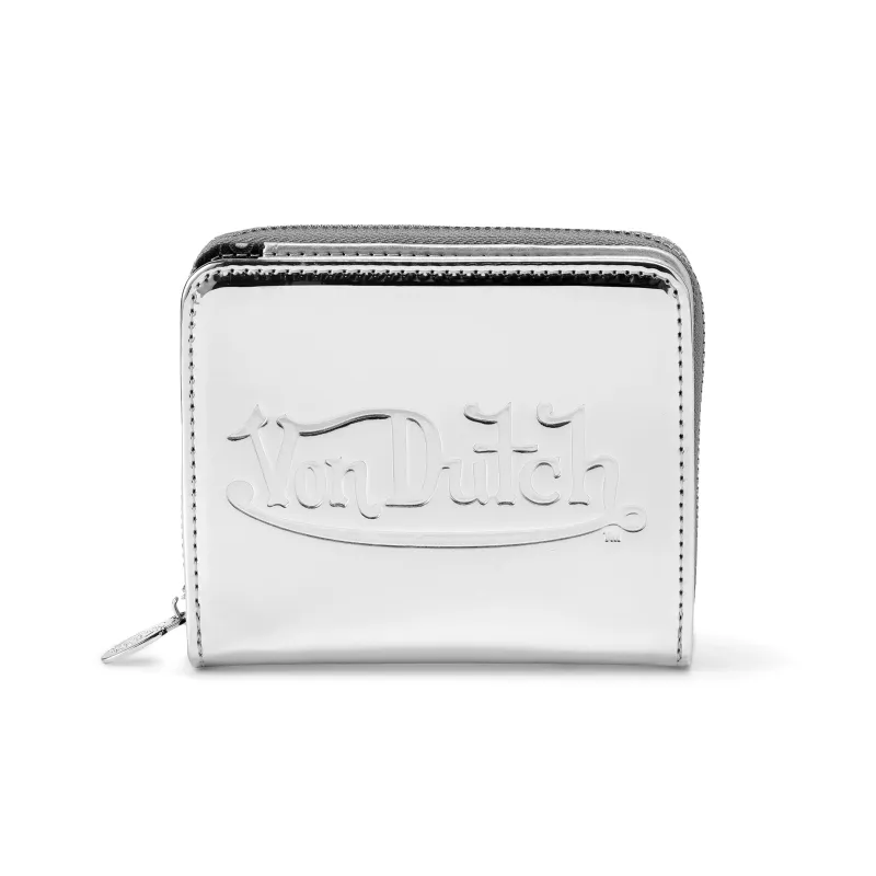 Chrome Zip-Up Wallet made by Von Dutch