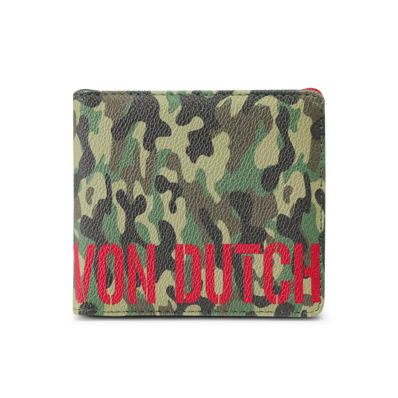 Camo Overprint Bi-fold Wallet sold by Von Dutch