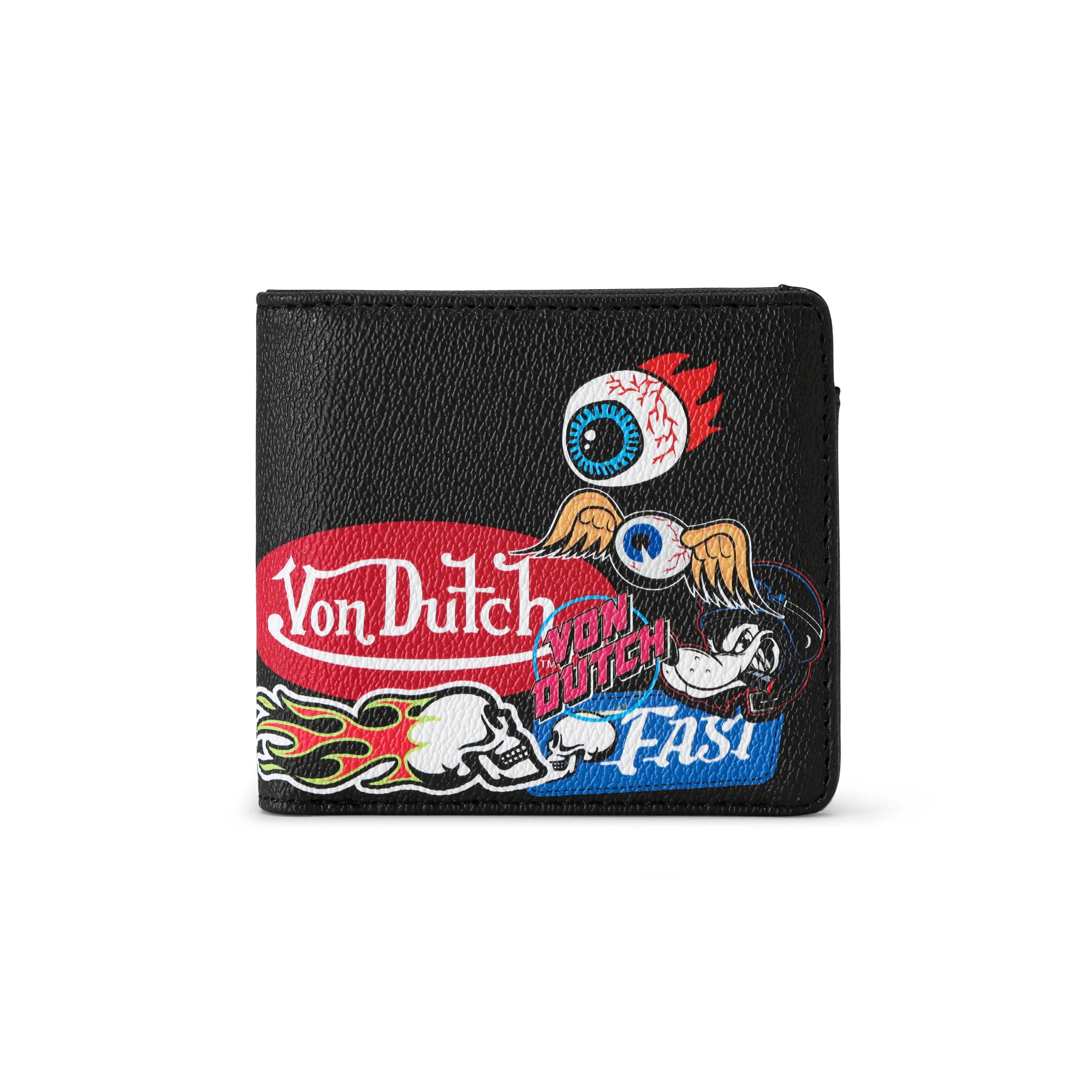 Multi-Flying Eye Bi-fold Wallet sold by Von Dutch