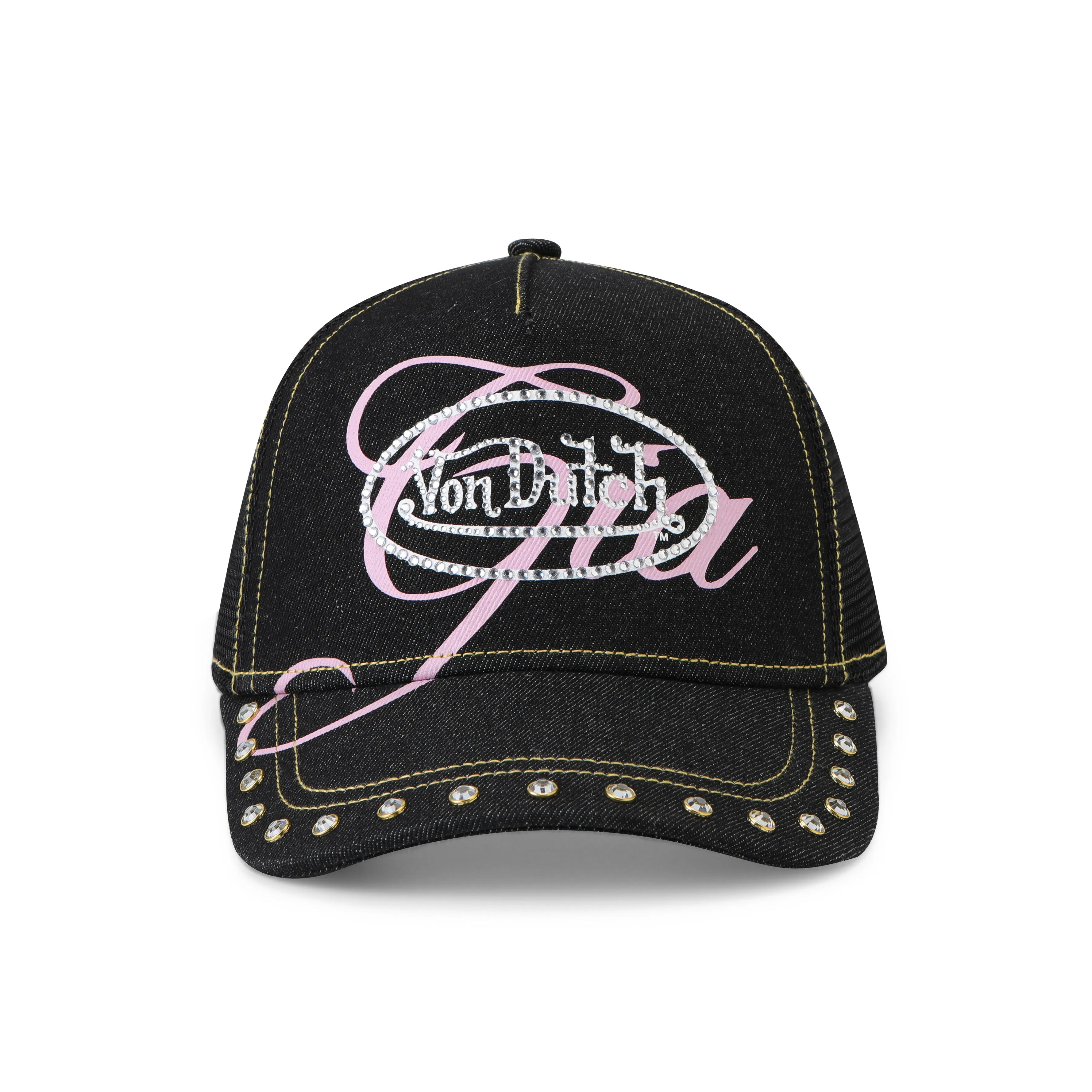 I.AM.GIA X VON DUTCH BLACK DENIM TRUCKER HAT sold by Von Dutch product image thumbnail 2