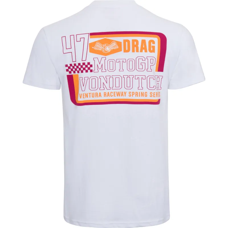 Moto 4 Ventura Raceway White SS Tee sold by Von Dutch