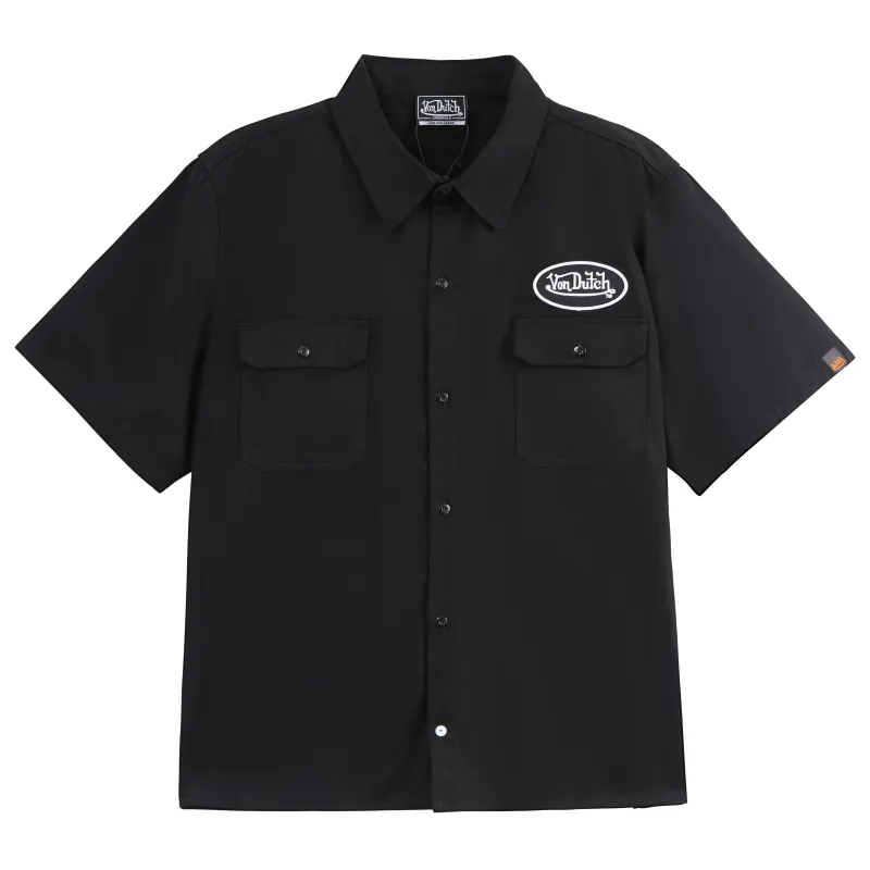 Classic Mechanic Shirt - Black and White sold by Von Dutch