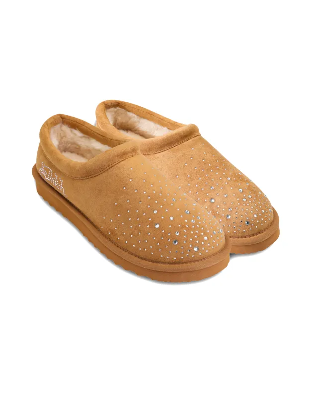 RHINESTONE SLIP-ON BOOT - CHESTNUT made by Von Dutch