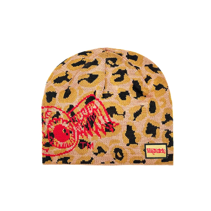 Flying Eye Beanie - Leopard made by Von Dutch