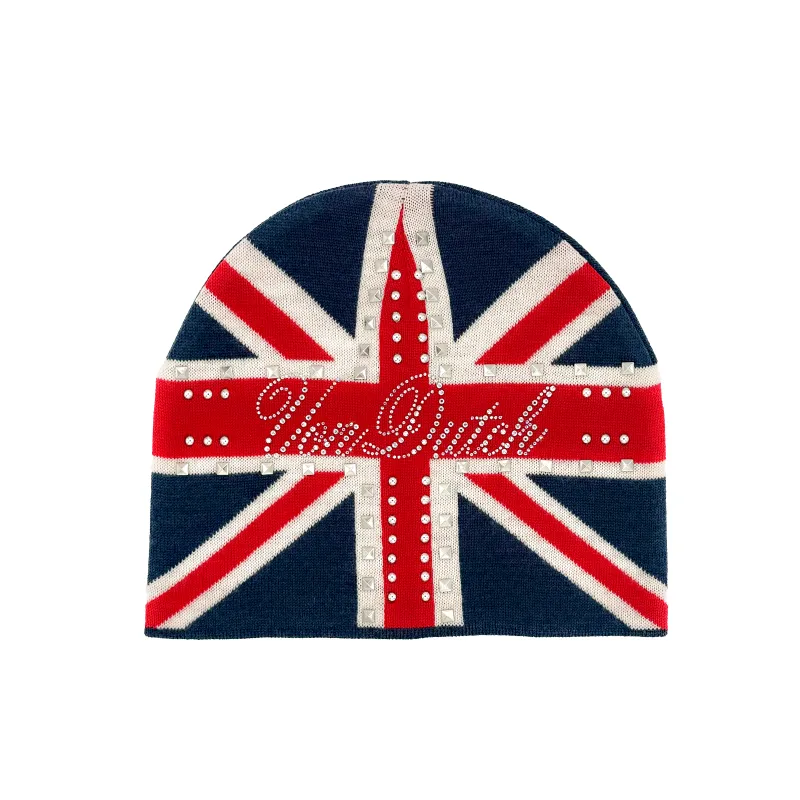 Rhinestone Union Beanie - UK made by Von Dutch