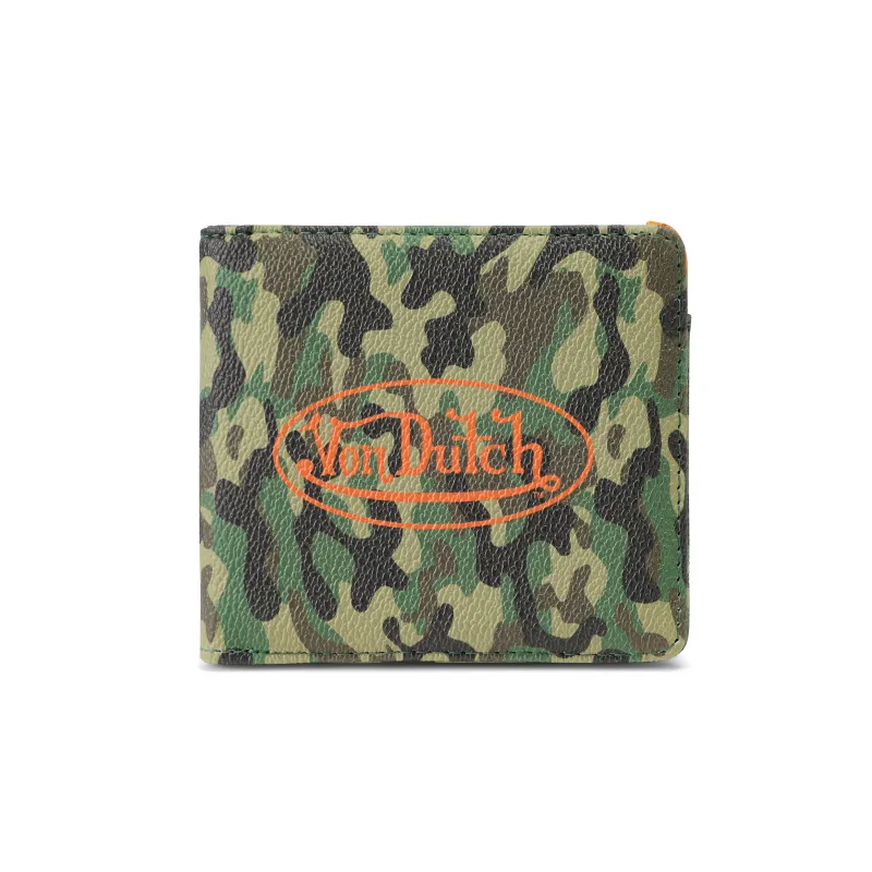 Classic Logo Bi-fold Wallet - Camo sold by Von Dutch