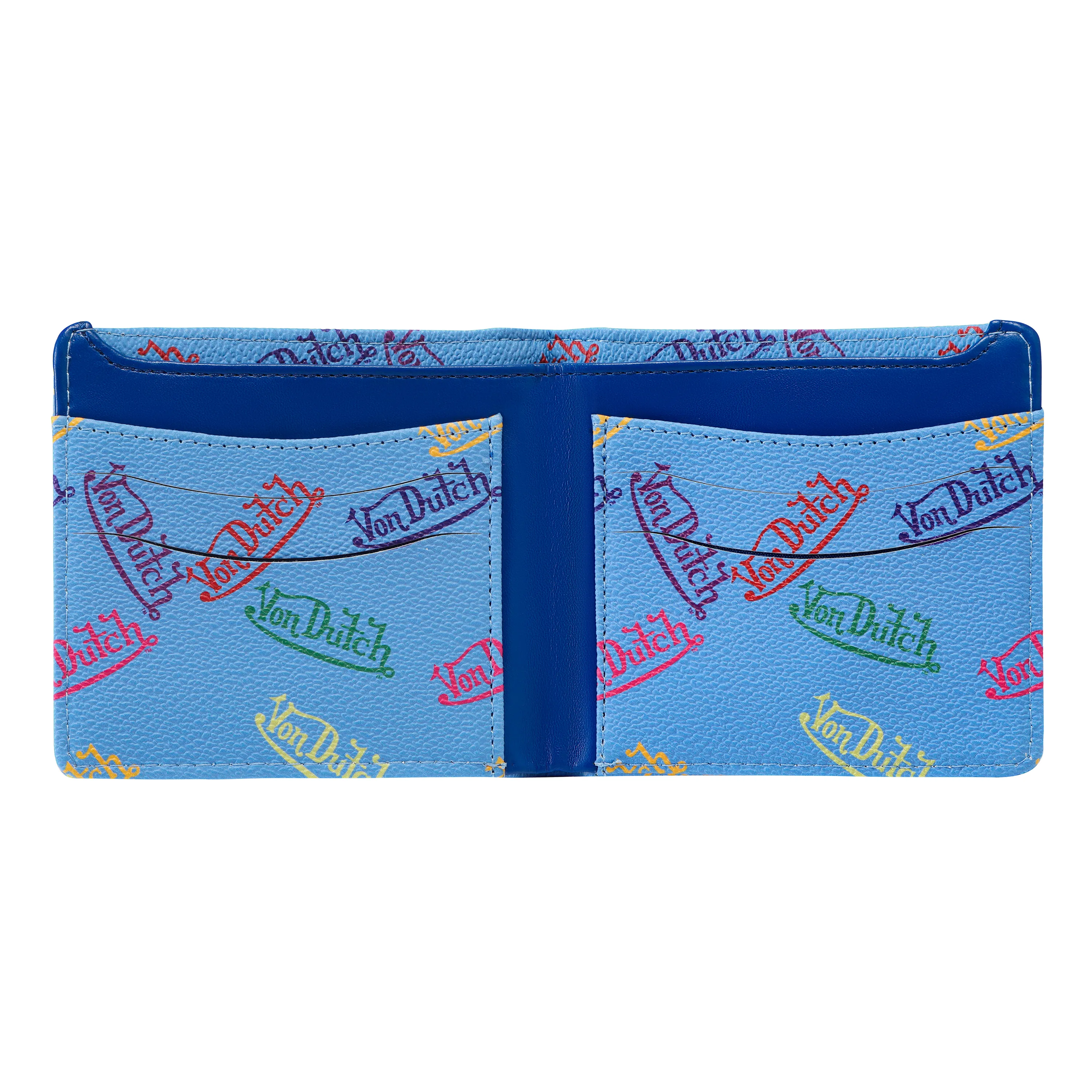 Multi Logo Bi-fold Wallet - Blue sold by Von Dutch product image thumbnail 2
