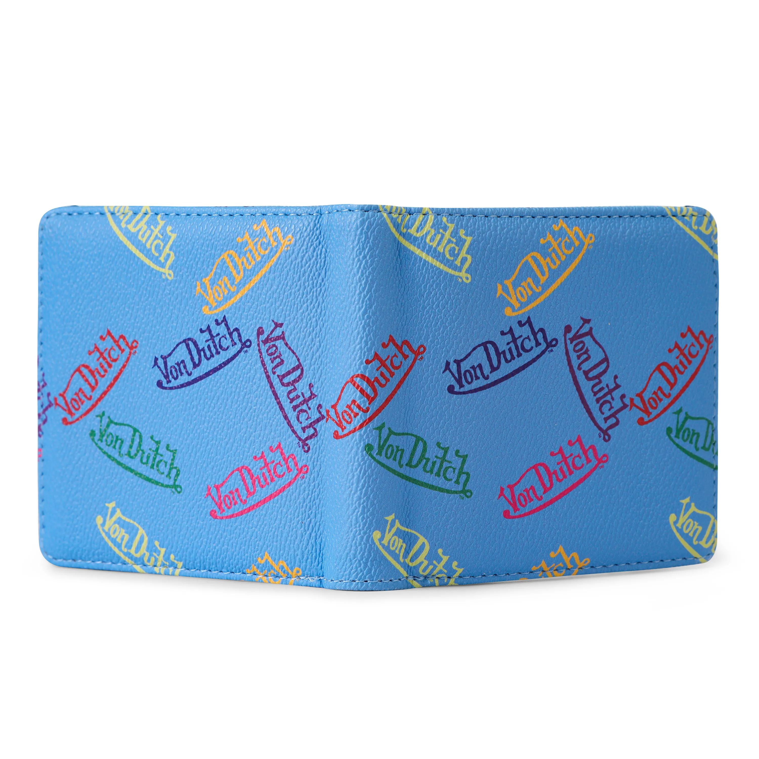 Multi Logo Bi-fold Wallet - Blue sold by Von Dutch product image thumbnail 4
