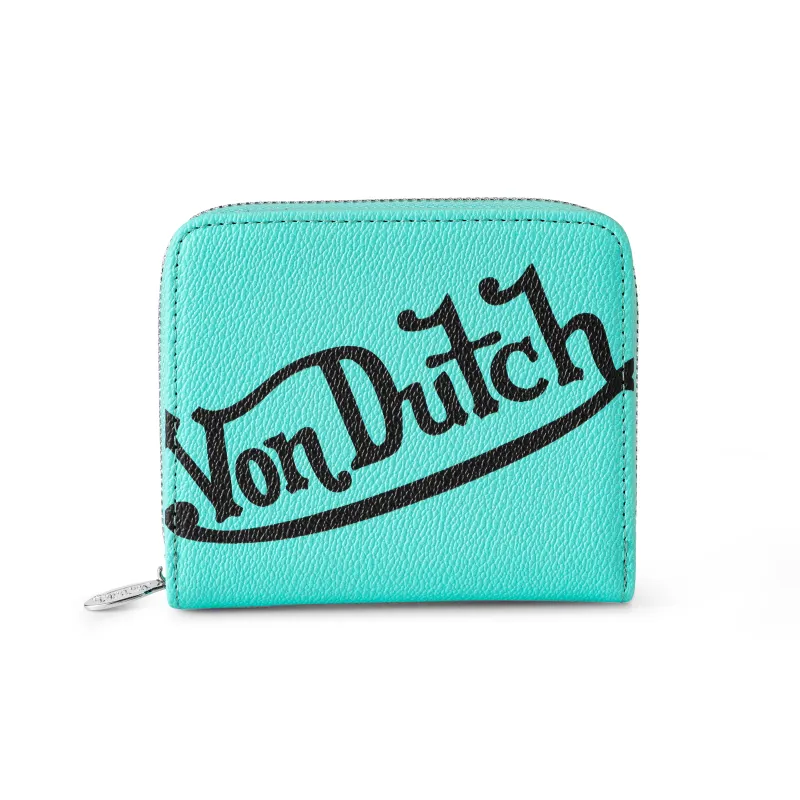 Classic Signature Zip-up Wallet - Turquoise made by Von Dutch