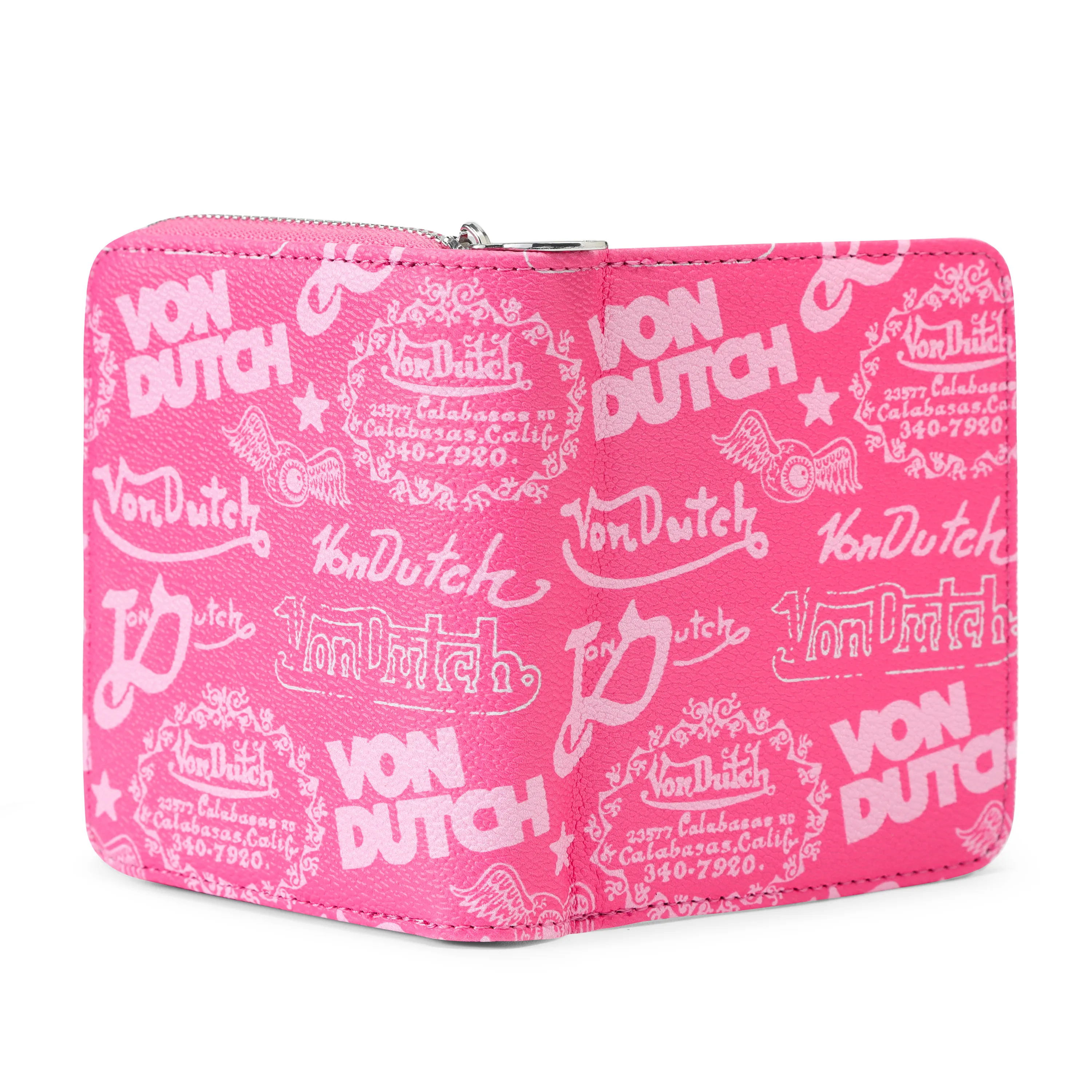 Logo Stamps Zip-Up Wallet - Pink sold by Von Dutch product image thumbnail 3
