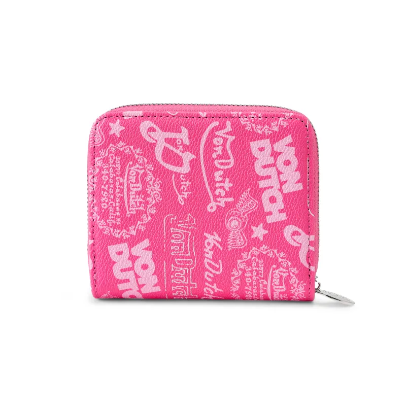 Logo Stamps Zip-Up Wallet - Pink made by Von Dutch