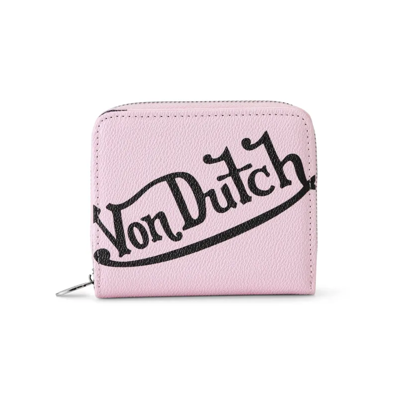 Flying Eye Signature Zip-up Wallet - Pink made by Von Dutch