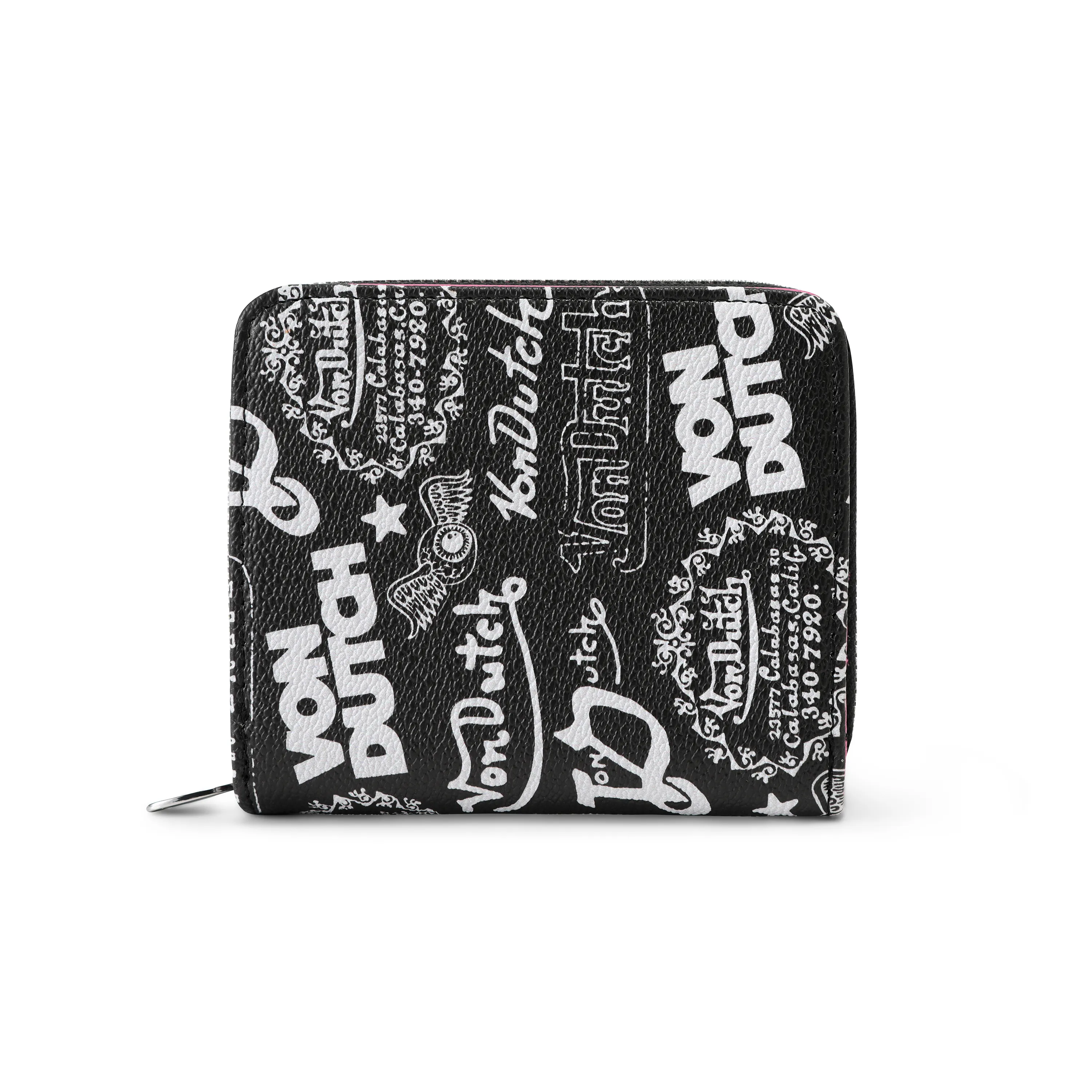 Logo Stamps Zip-Up Wallet - Black sold by Von Dutch