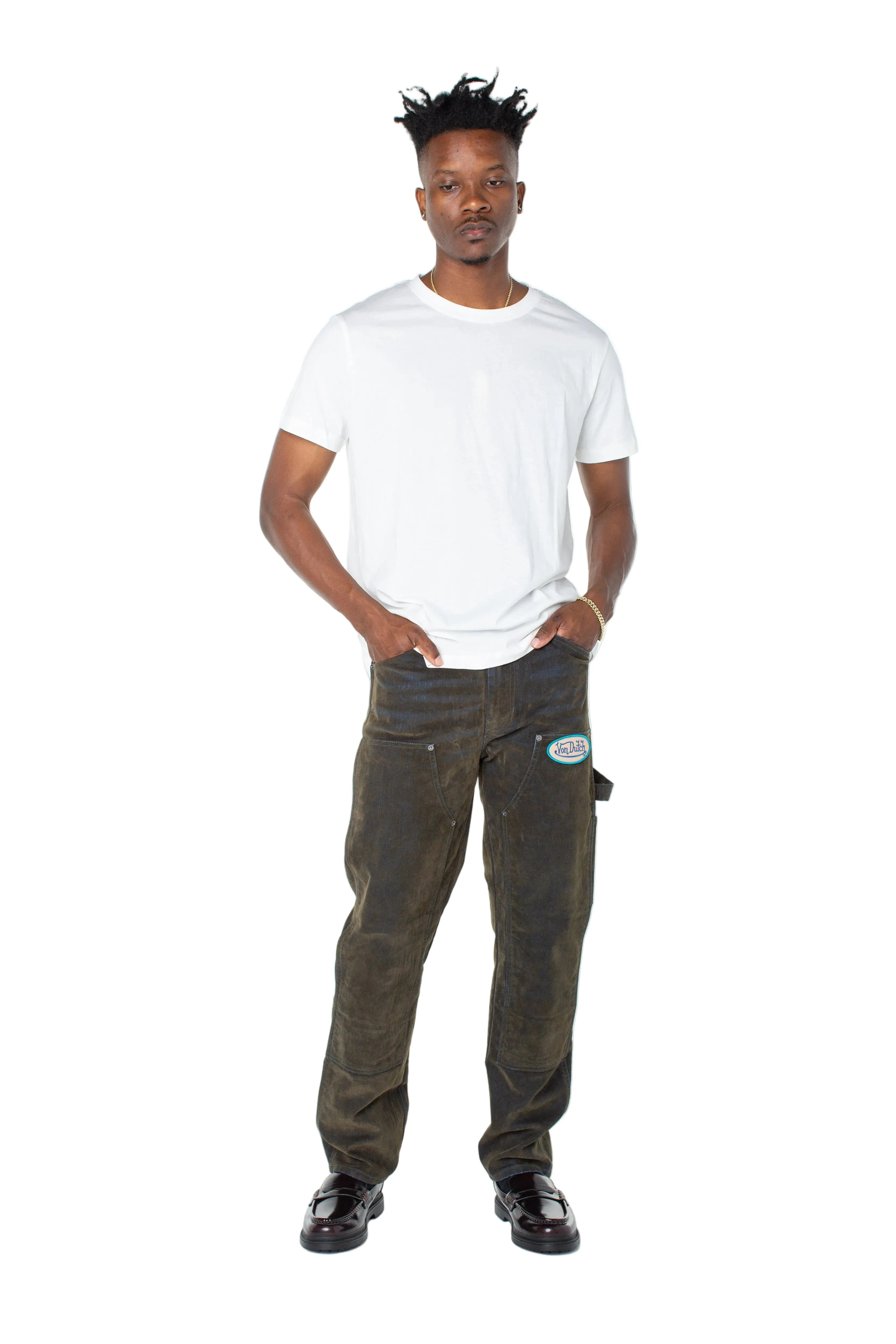 Von Dutch Men's Blue Whisper The Wheels Double Knee sold by Von Dutch