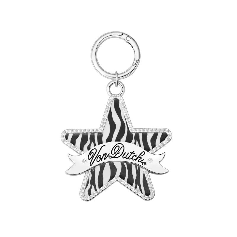 STAR KEYCHAIN - ZEBRA made by Von Dutch