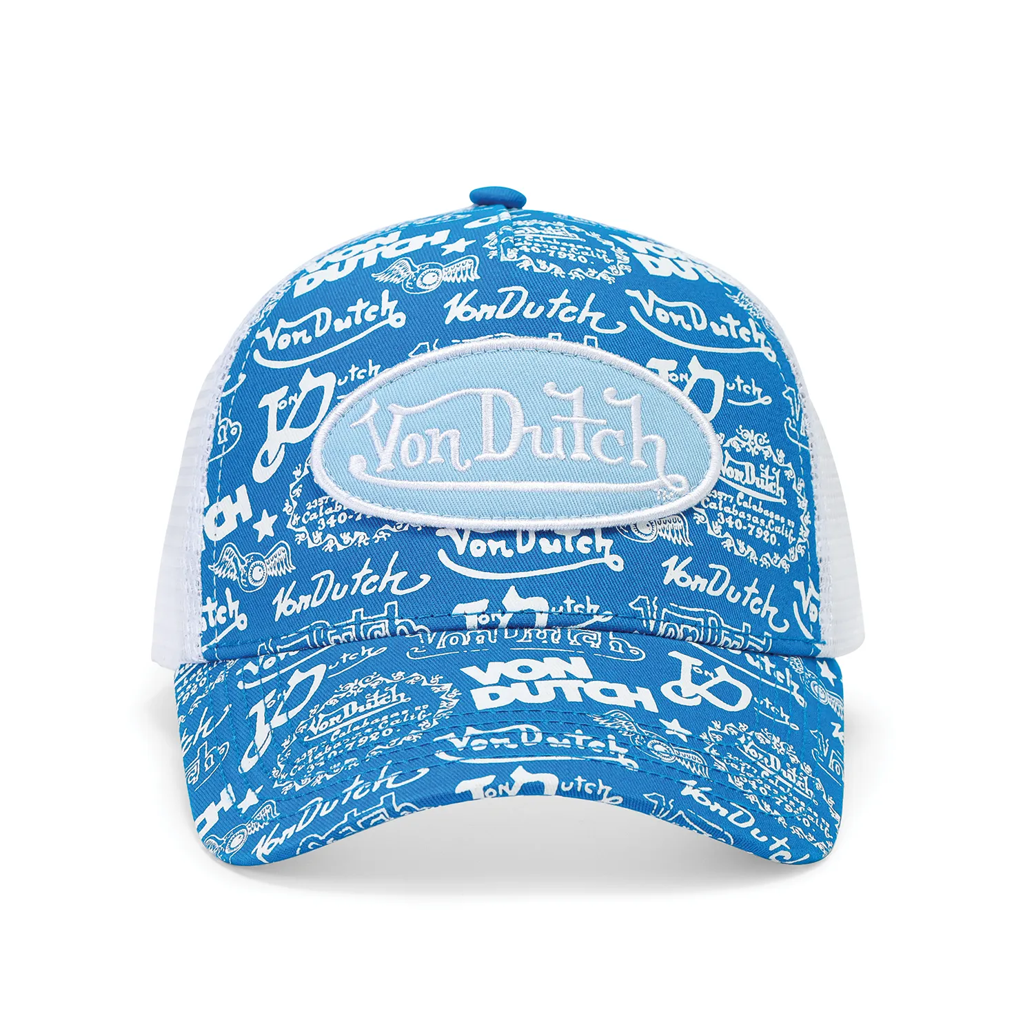Logo Stamp Trucker Hat - Blue sold by Von Dutch