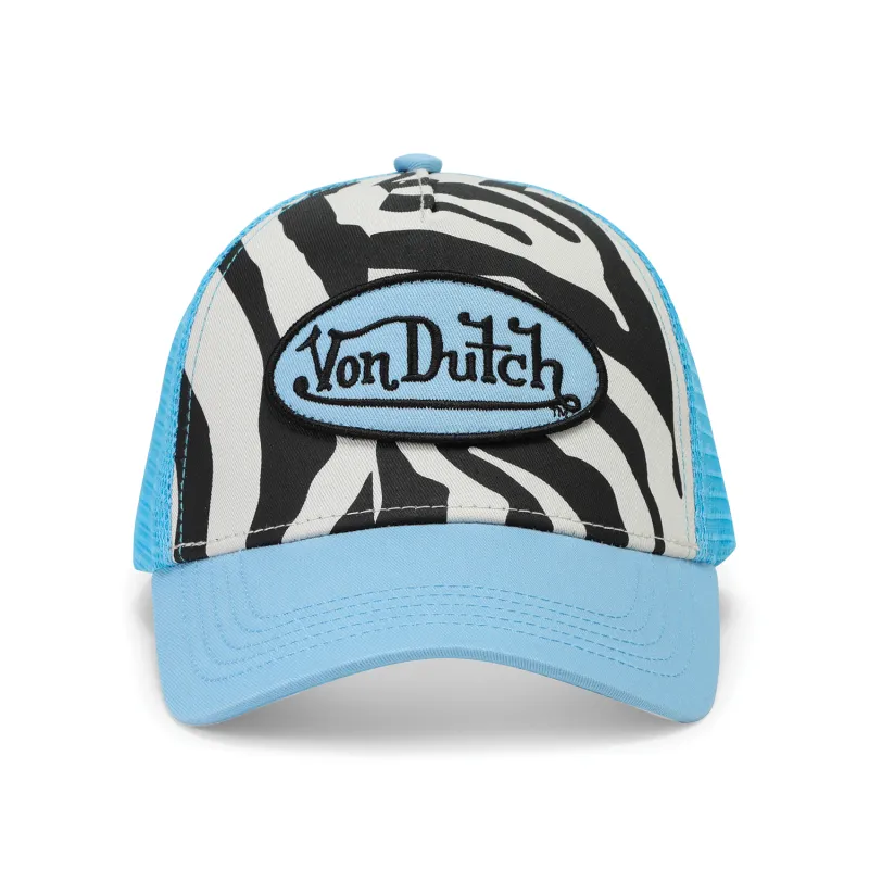 Zebra Trucker Hat - Blue made by Von Dutch