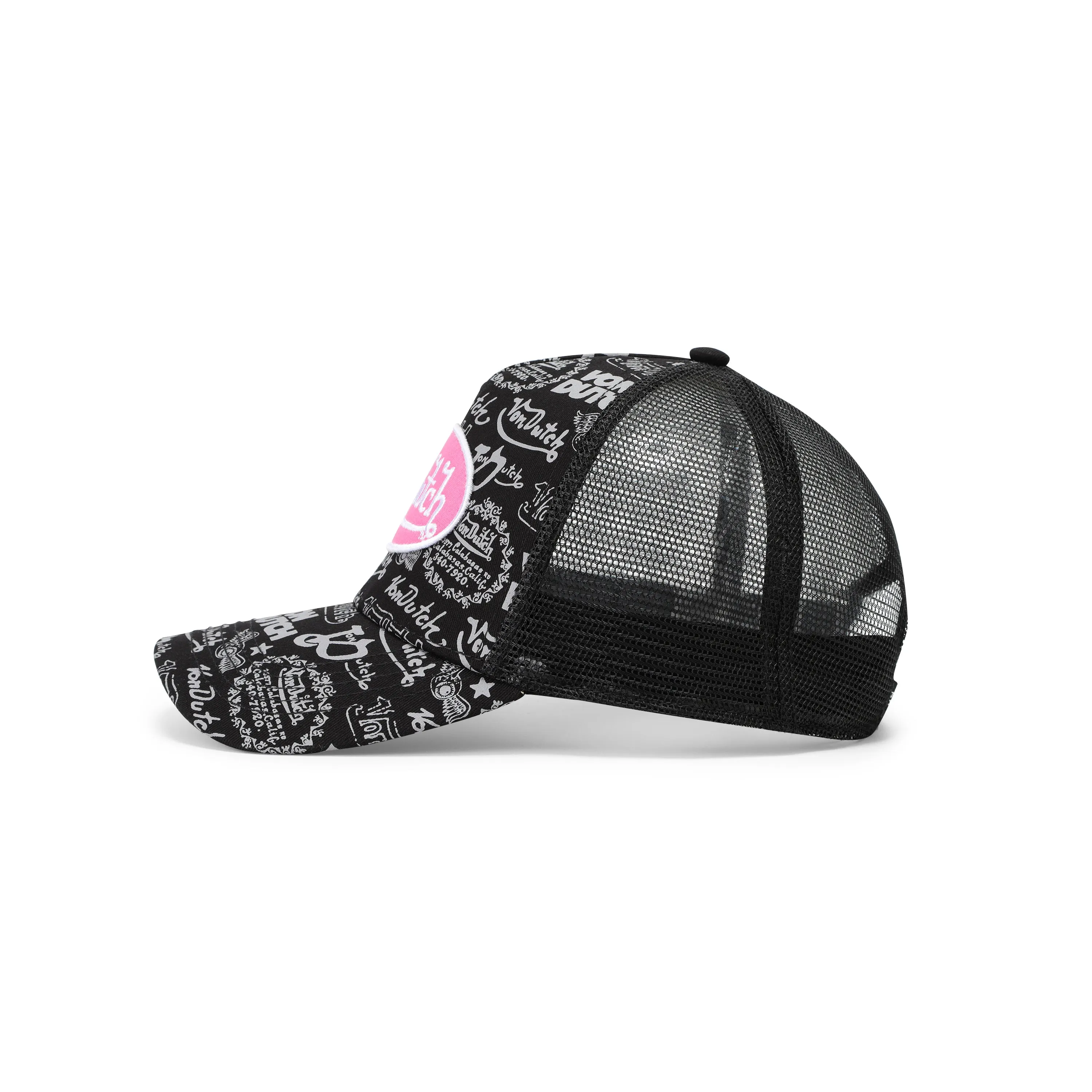 Logo Stamp Trucker Hat - Black and Pink sold by Von Dutch product image thumbnail 3