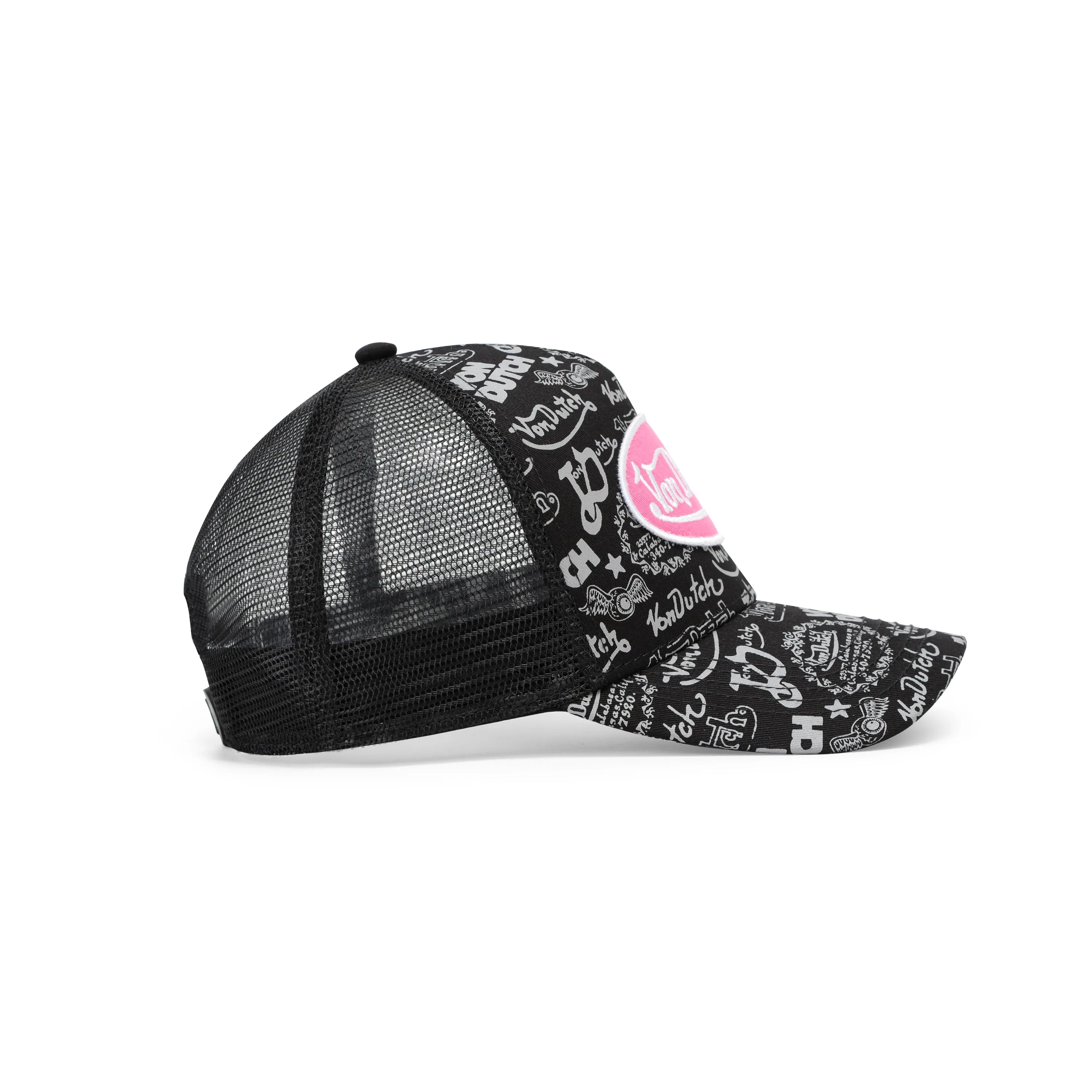Logo Stamp Trucker Hat - Black and Pink sold by Von Dutch product image thumbnail 5