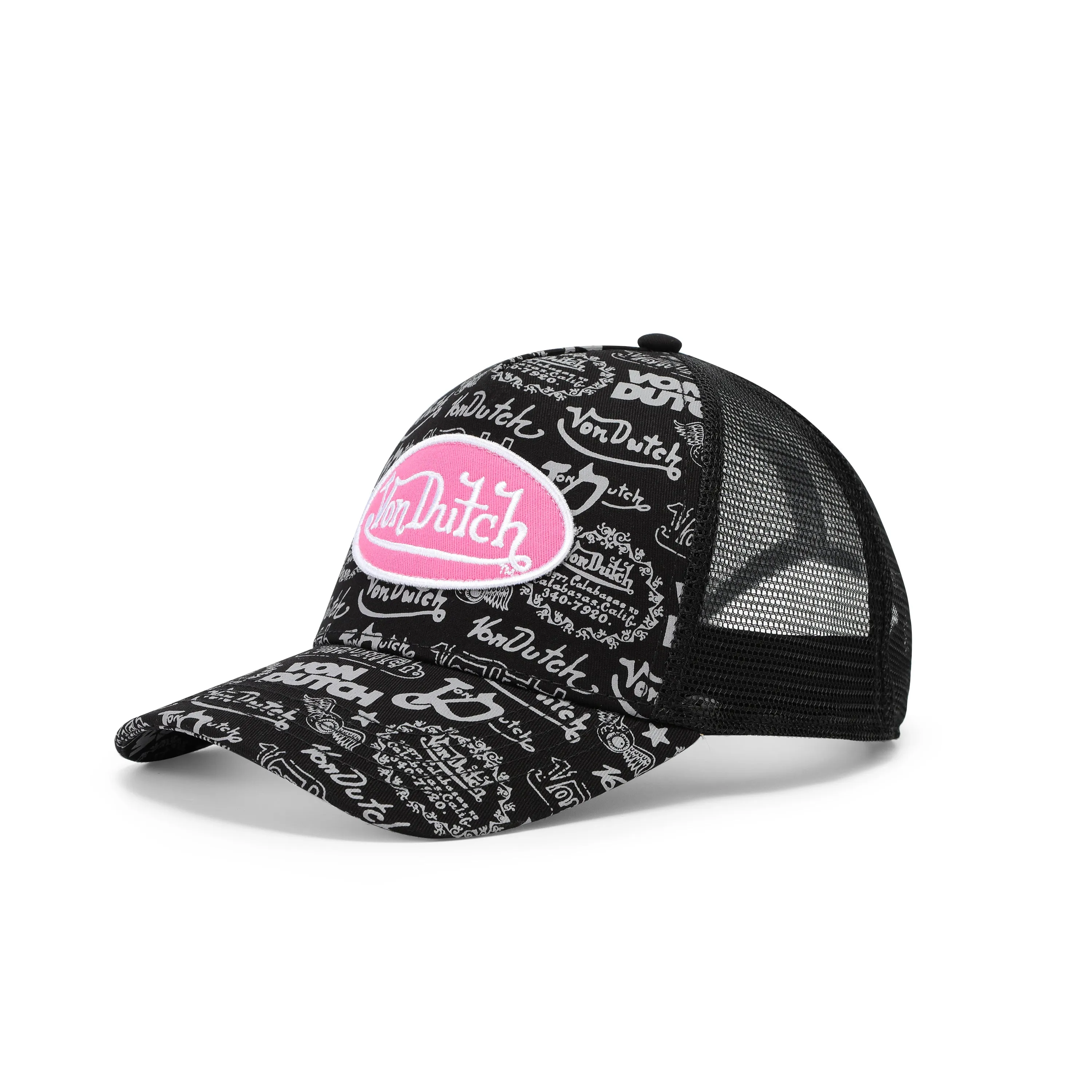 Logo Stamp Trucker Hat - Black and Pink sold by Von Dutch product image thumbnail 2