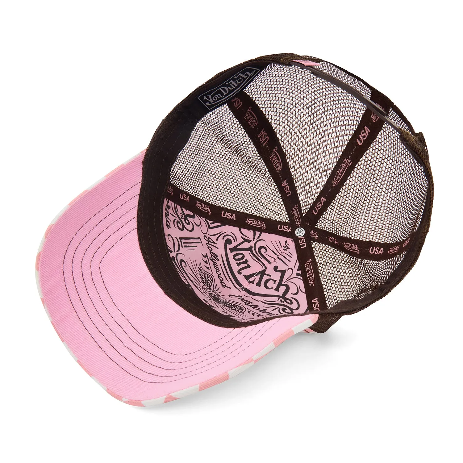 Pink Checker Trucker Hat sold by Von Dutch product image thumbnail 5