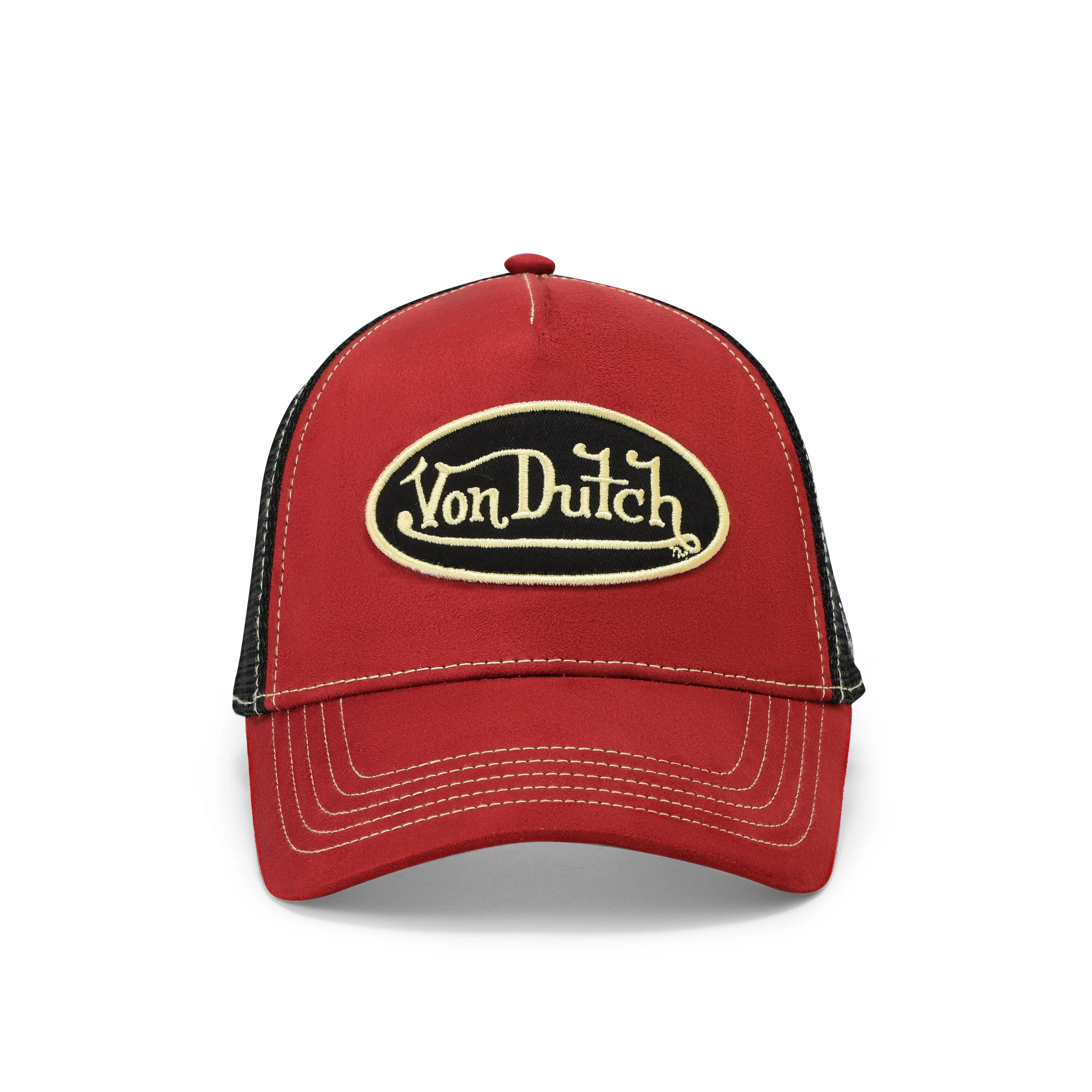 Suede Trucker Hat - Burgundy sold by Von Dutch