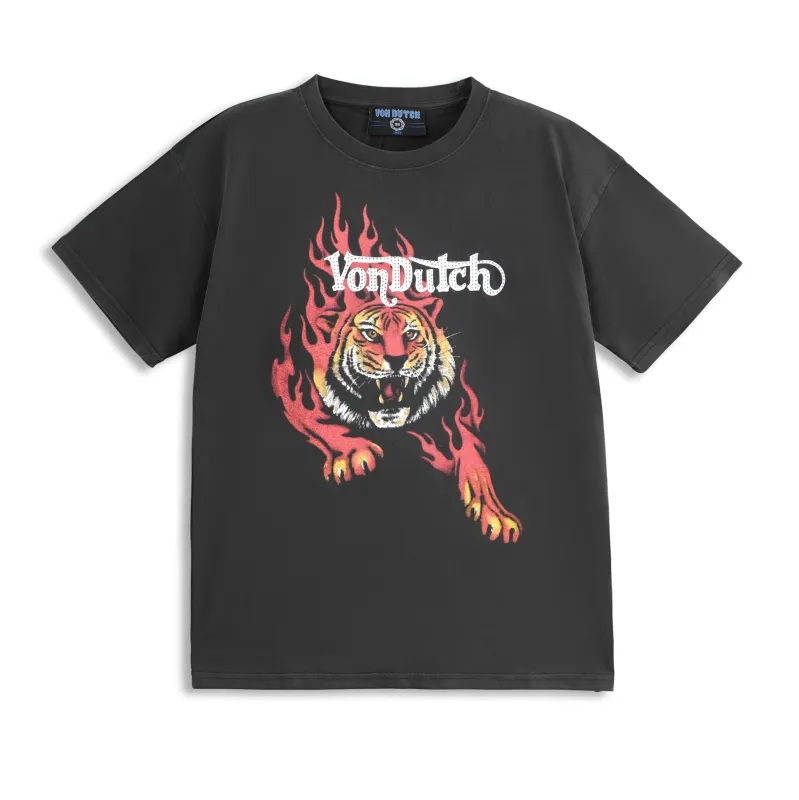 Rhinestone Tiger Tee - Black made by Von Dutch