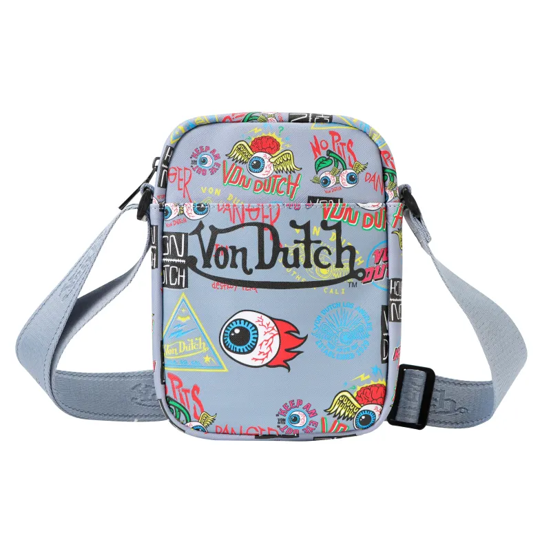 Men's JAX Crossbody Bag - Grey made by Von Dutch