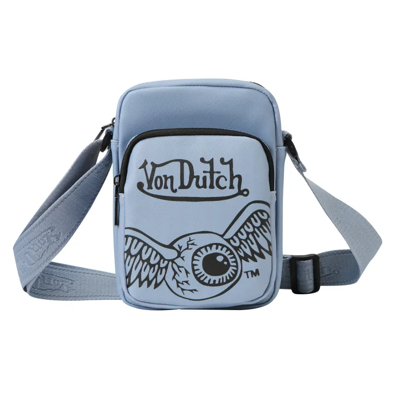 Men's Flying Eye Crossbody Bag - Grey made by Von Dutch