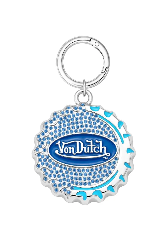 BOTTLE CAP CHARM KEYCHAIN - BLUE made by Von Dutch