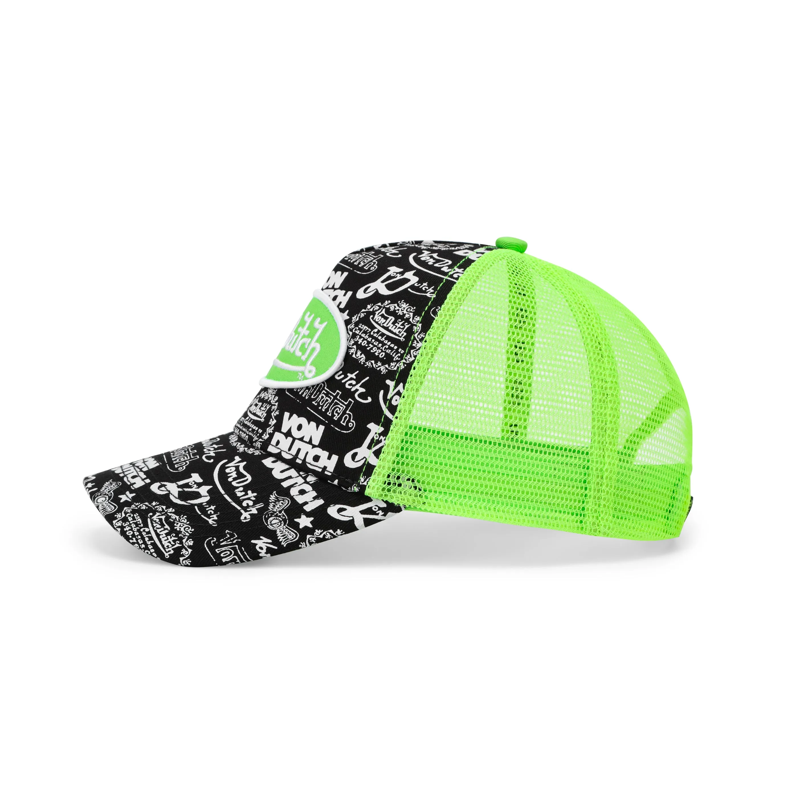 Logo Stamp Trucker Hat - Black and Green sold by Von Dutch product image thumbnail 3
