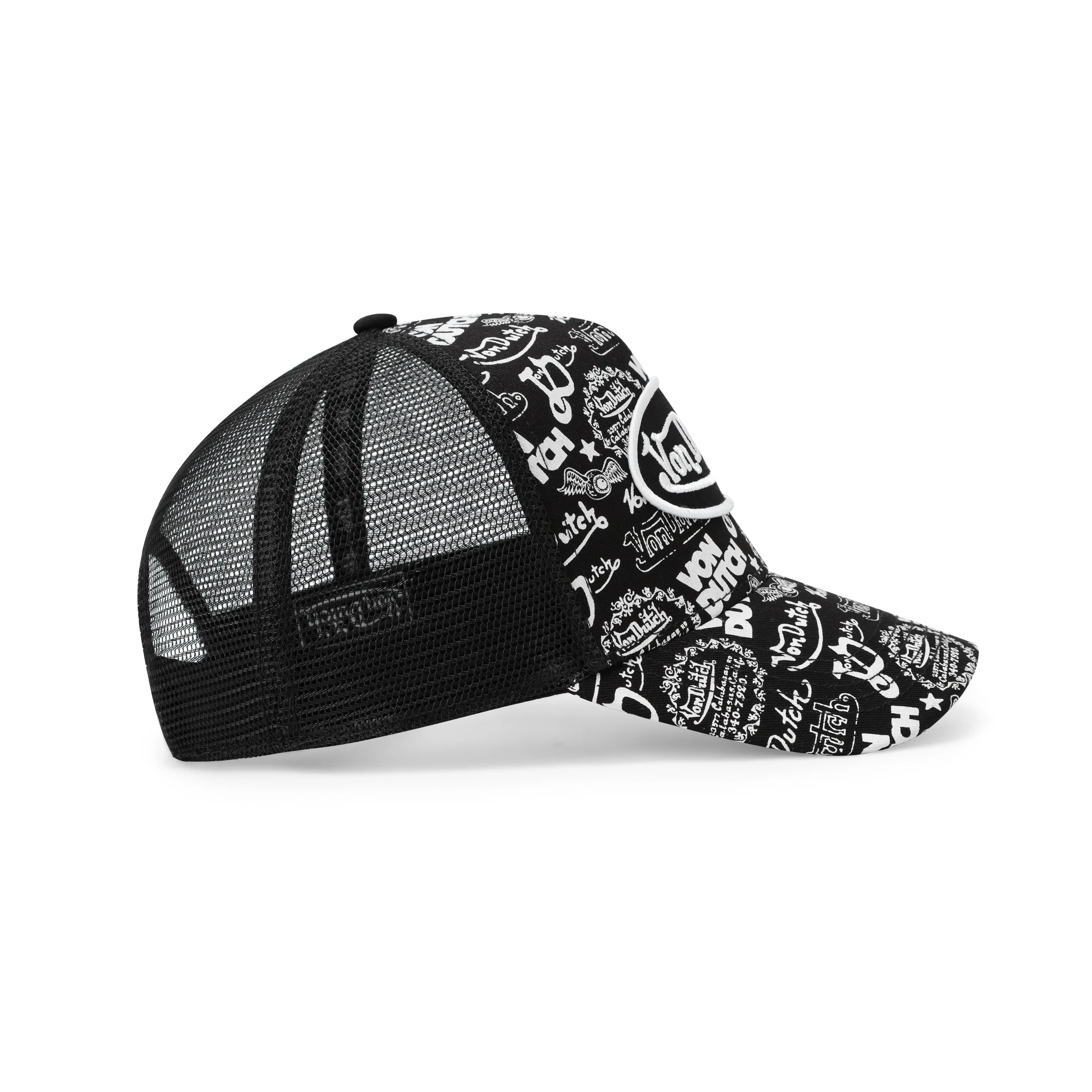 Logo Stamp Trucker Hat - Black and White sold by Von Dutch product image thumbnail 5