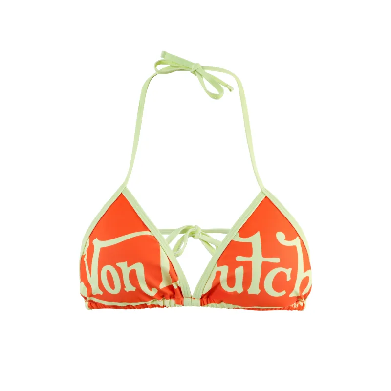 TWO TONE BIKINI TOP - ORANGE made by Von Dutch