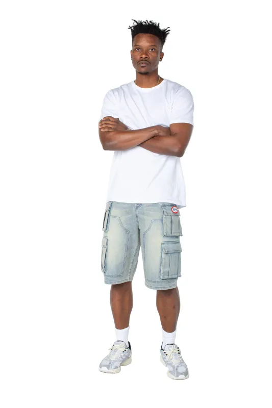 MENS CANVAS CARGO SHORT - DISTORTED WASH made by Von Dutch