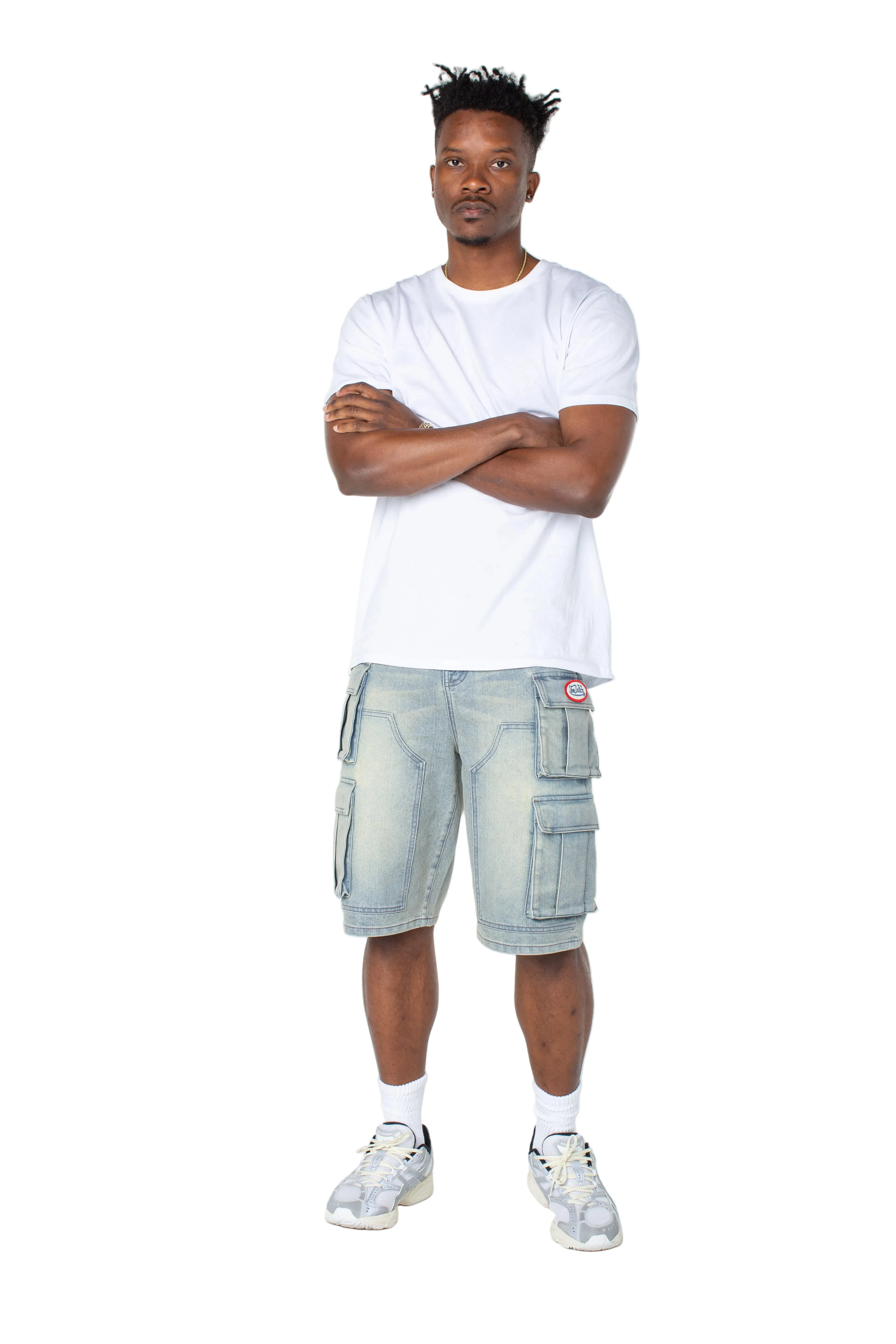 MENS CANVAS CARGO SHORT - DISTORTED WASH sold by Von Dutch