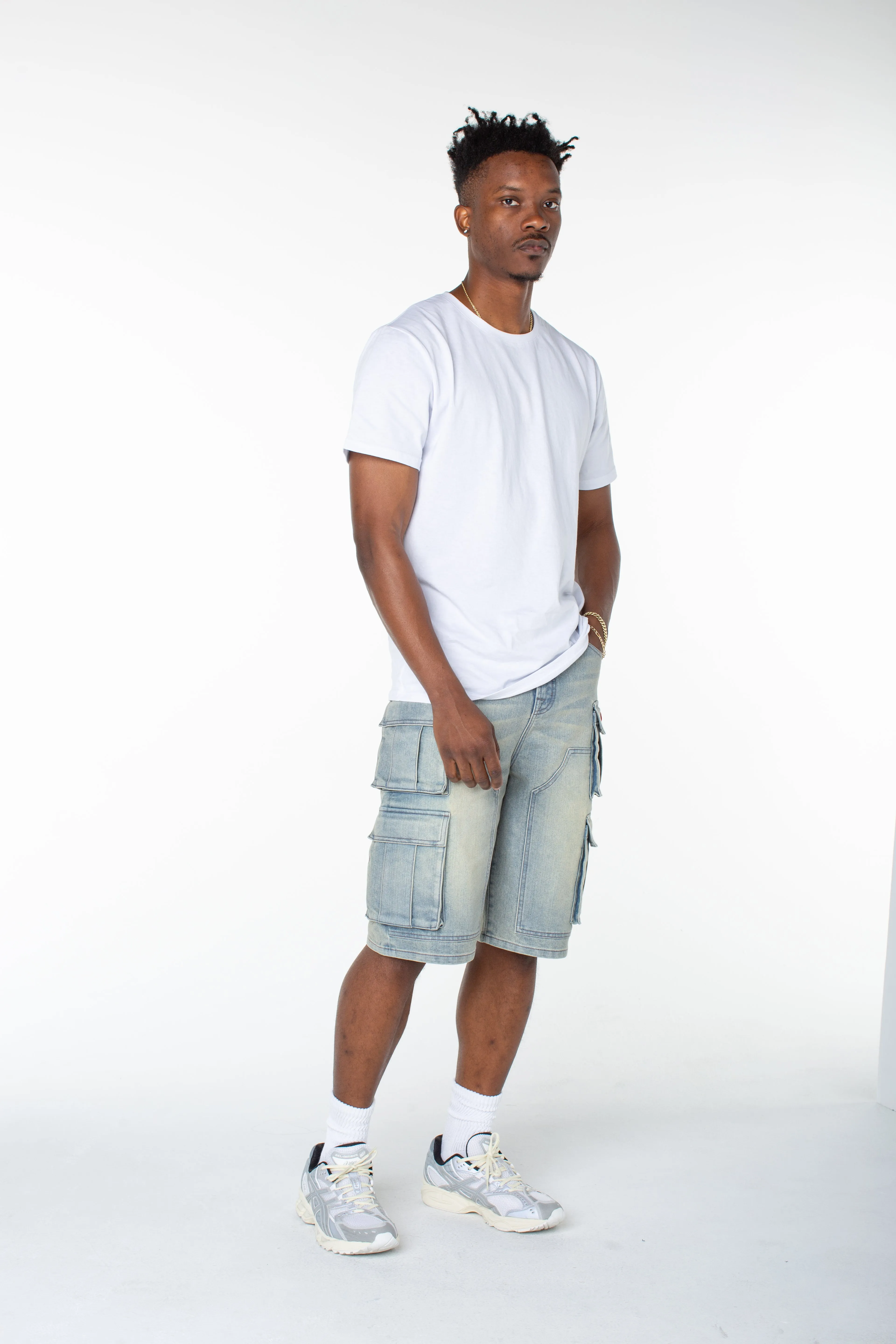 MENS CANVAS CARGO SHORT - DISTORTED WASH sold by Von Dutch product image thumbnail 3