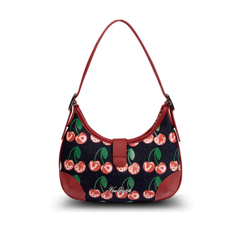 BELLA SHOULDER BAG -DENIM CHERRY made by Von Dutch