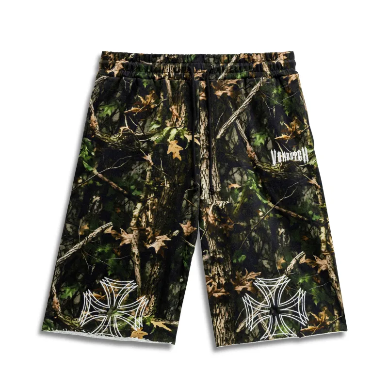 TREE CAMO - LA OVER-SIZED 3/4 SHORTS made by Von Dutch