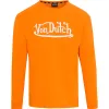 Von Dutch Originals Logo Orange LS Tee sold by Von Dutch
