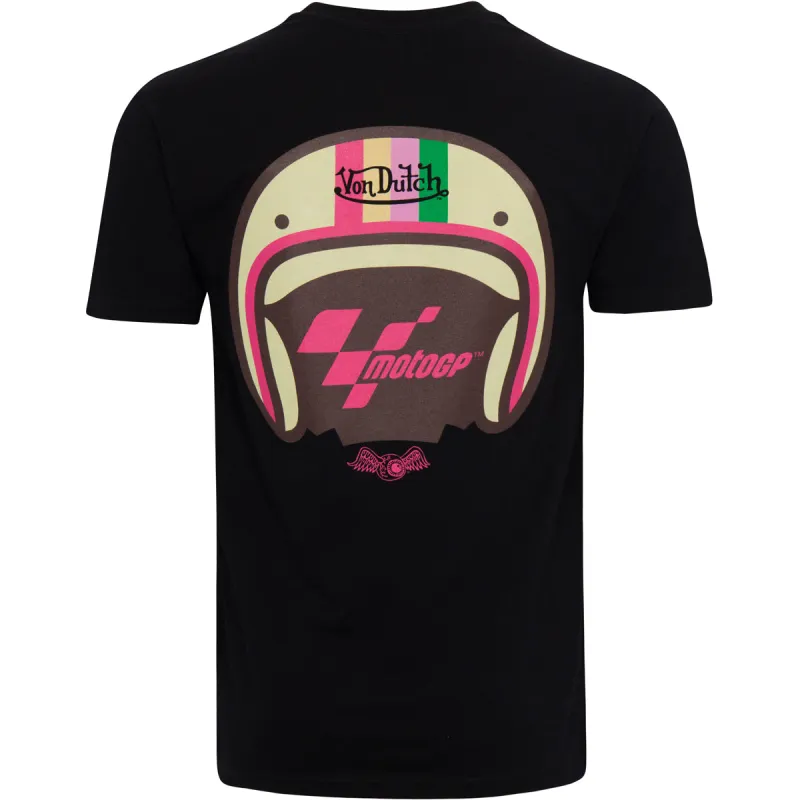 Moto 4 Helmet Black SS Tee sold by Von Dutch