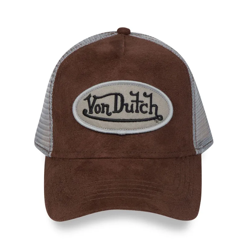 Brown Suede & Gray Trucker sold by Von Dutch