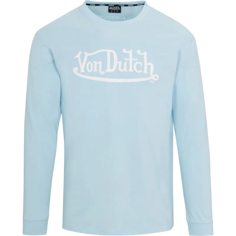 Von Dutch Originals Logo Light Blue LS Tee sold by Von Dutch