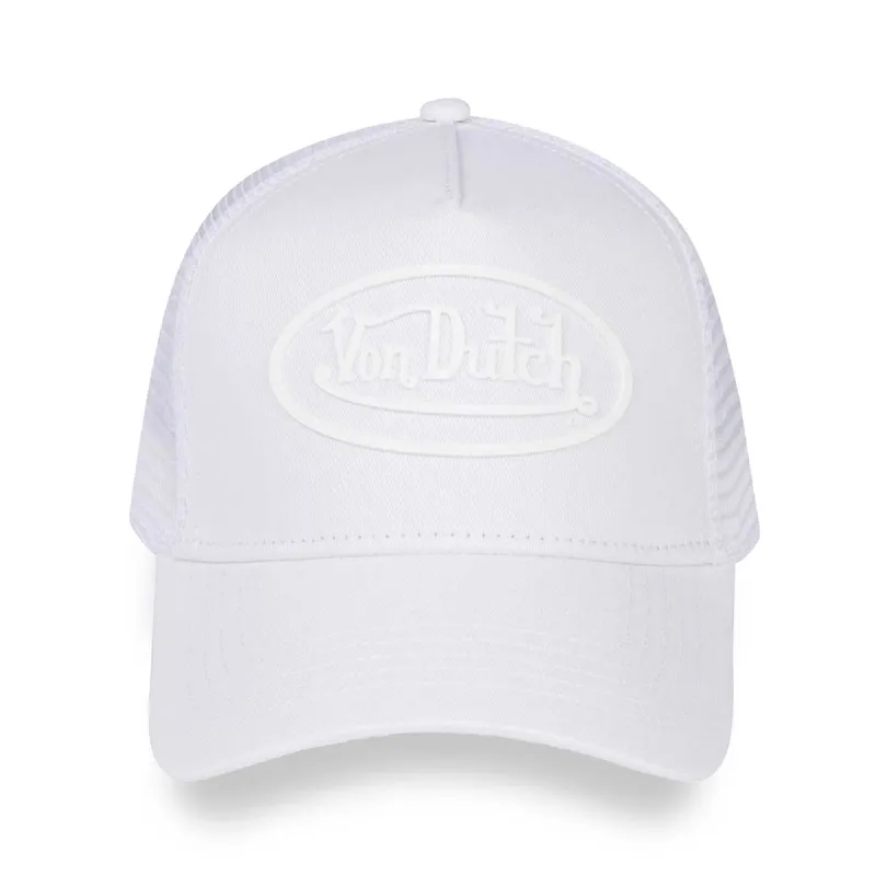 White Rubber Patch Trucker sold by Von Dutch